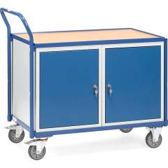 Fetra 2633. Light workshop cart. 300 kg, platform size 1000x600 mm, with 2 cupboards