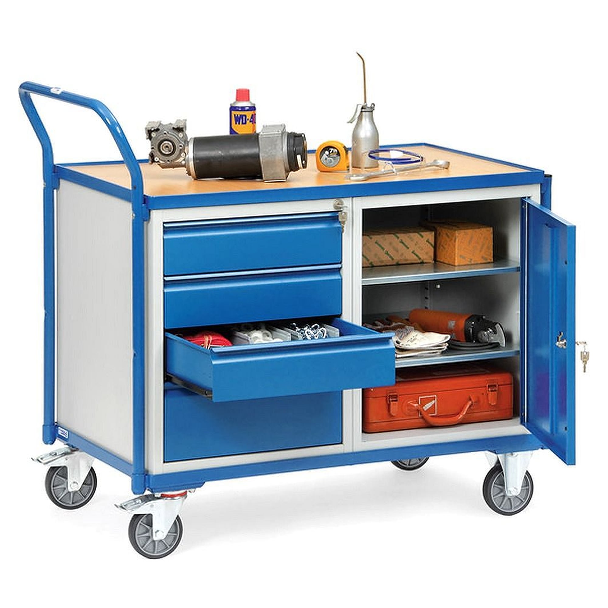 Tischwagen 1000 x 600 mm, Tragkraft 300 kg - Fetra 2635