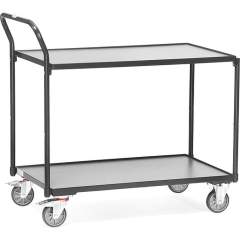 Fetra 2740/7016. Light table top carts Grey Edition. 300 kg, 2 shelves, high push bar