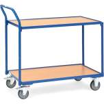 Fetra 2742. Light table top carts. 300 kg, 2 shelves, high push bar