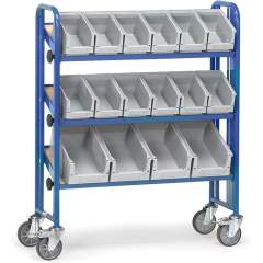 Fetra 2882. Assembly trolley. 250 kg, with boxes, one-sided