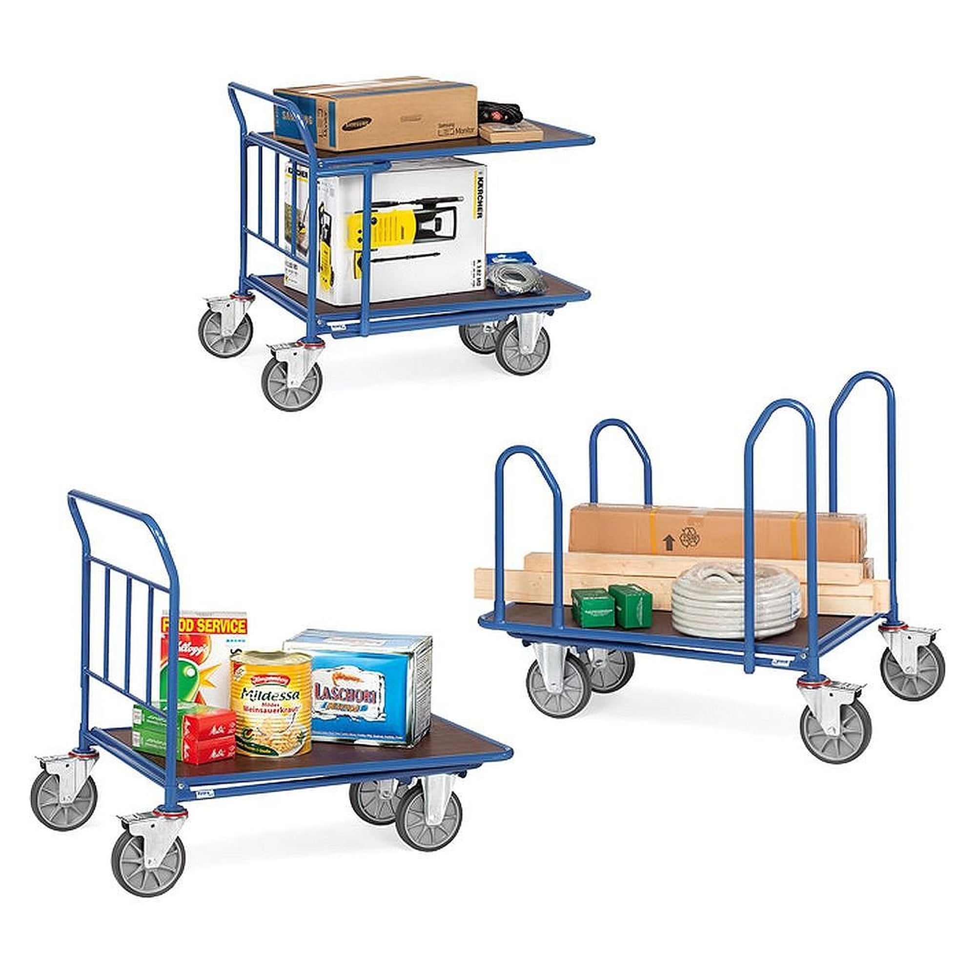 Chariot C+C 500 kg, surface 850 x 500 mm - Fetra 2960