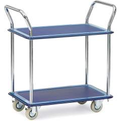 Fetra 3112. All-steel trolley. 120 kg, platform size 740x480mm, 2 shelves