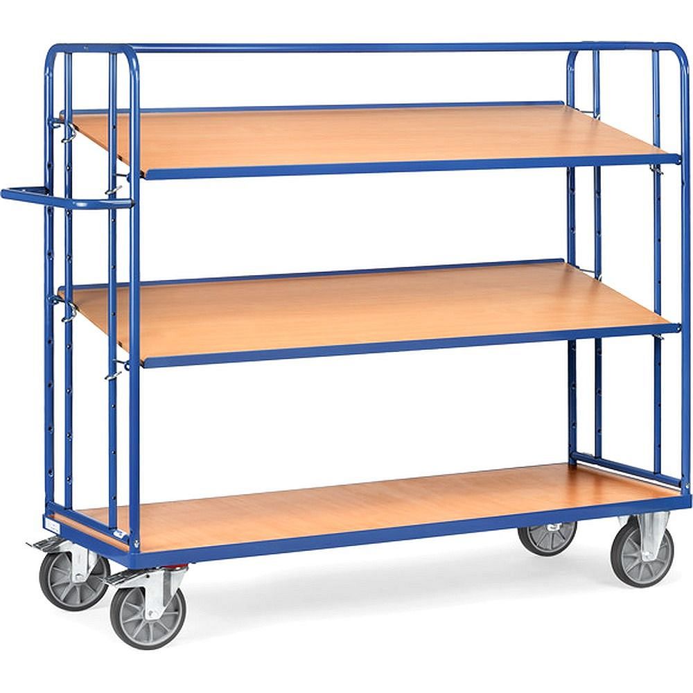 Fetra 4295. Shelved trolley with shelves. 500 kg, with 2 detachable shelves, height 1560 mm