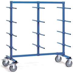 Fetra 4624-1. Trolley with carrier spars. 500 kg, 24 two-side carrier spars, PVC hose