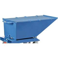 Fetra 47D1. Cover for sheet metal dump trucks. Foldable cover, can be opened on 2 sides, blue