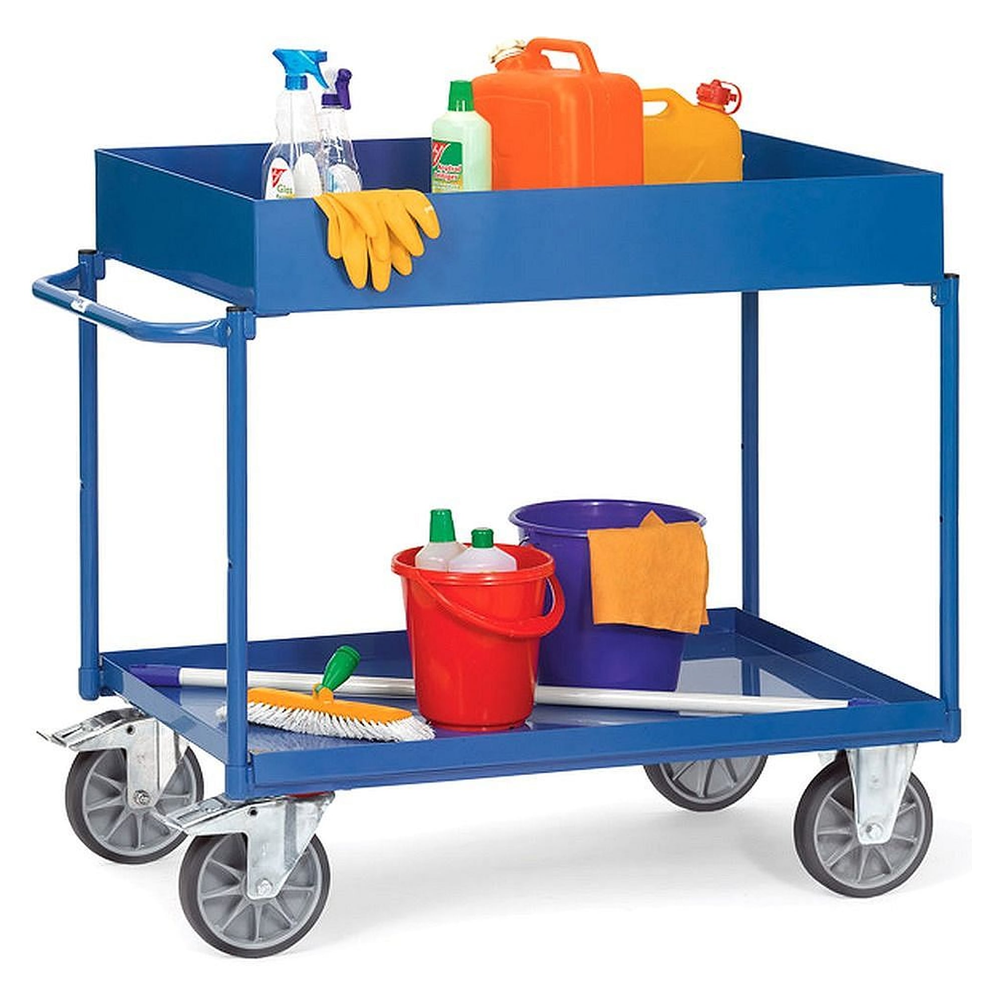 Chariot de table 1000 x 700 mm 400 kg, 2 plateaux - Fetra 4842