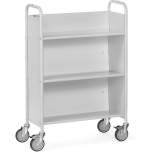 Fetra 4891. Office trolleys. 150 kg, with inclined shelves, light grey