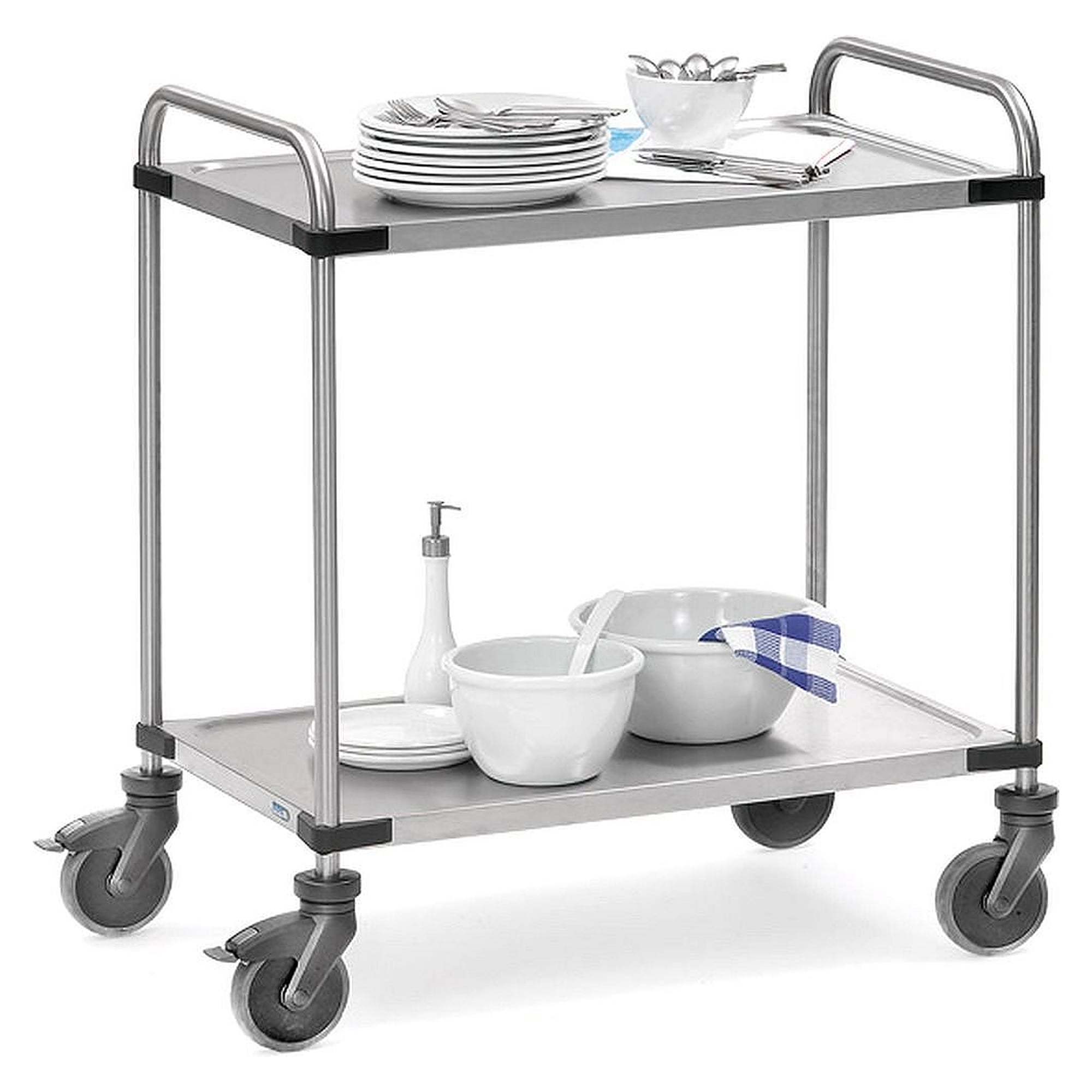 Stainless steel trolley 120 kg 1000 x 500 mm, 2 shelves - Fetra 5011