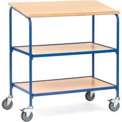 Fetra 5837. Rolling desks. 100 kg, platform size 1000x600 mm, with wirting surface and 2 screw-down shelves