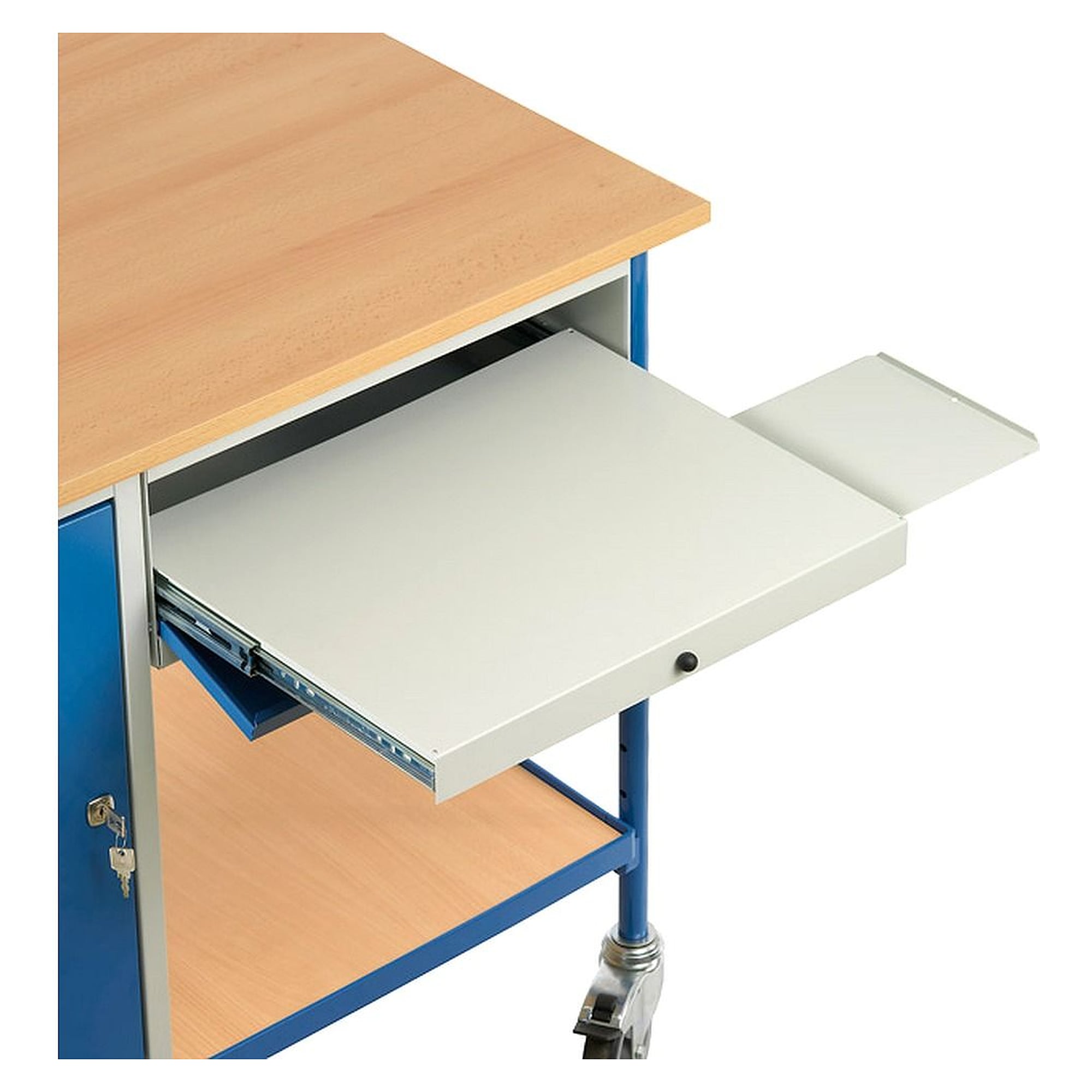 Table roulante mobile 2 étages 150 kg - Fetra 5866