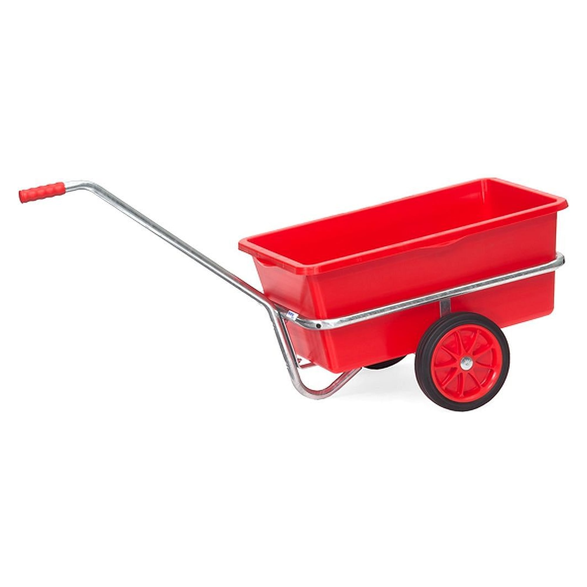 Chariot à main avec bac plastique 90 litres 200 kg roues pleines en caoutchouc - Fetra 6101V