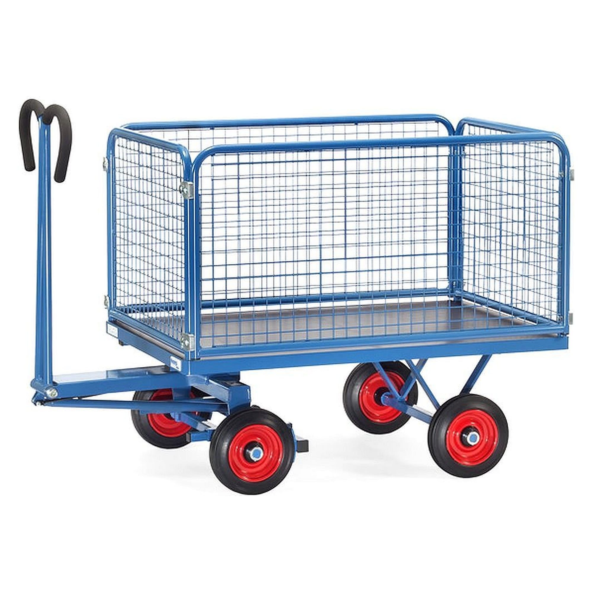 Chariot plateau parois grillagées 1135x795 mm, charge 750 kg - Fetra 6433V