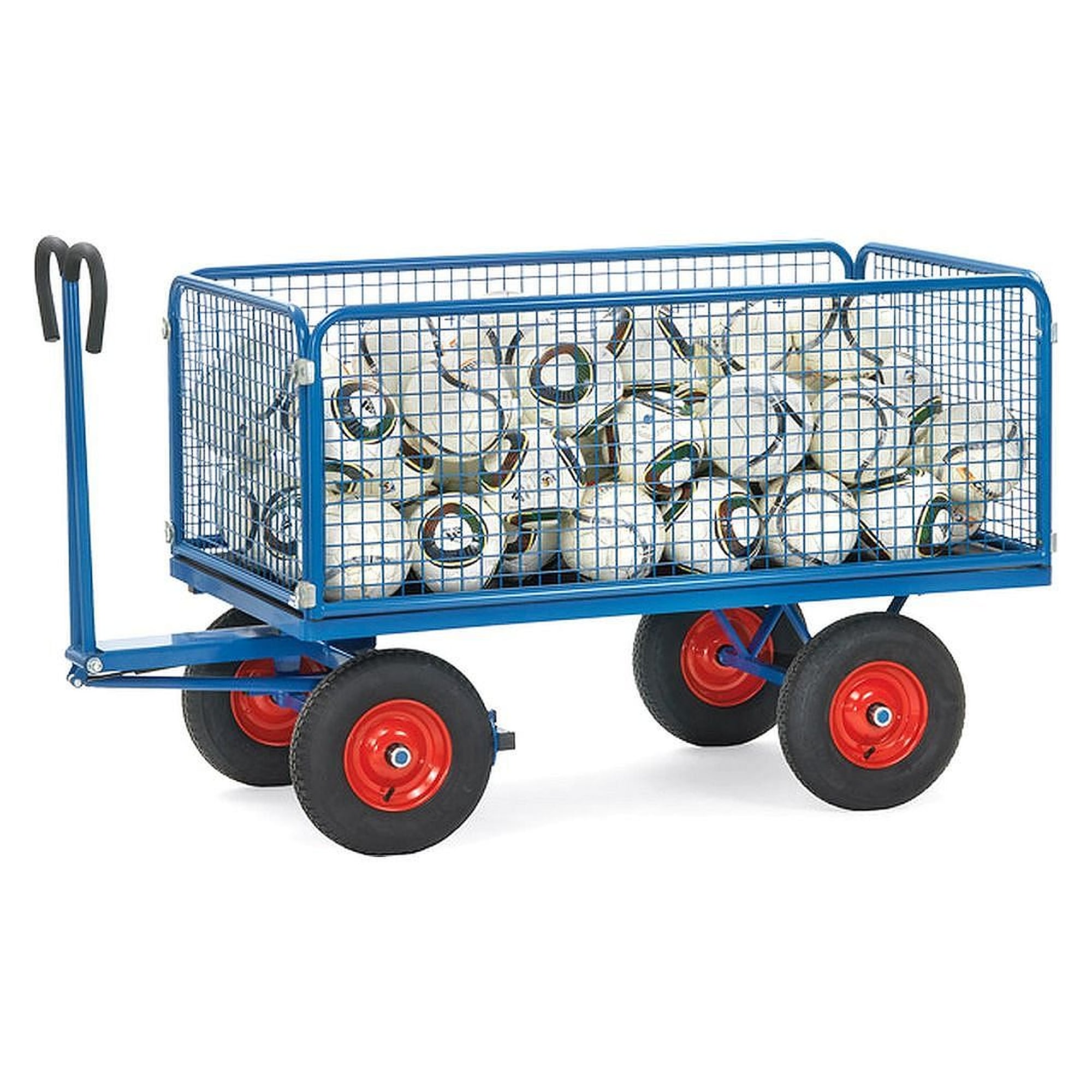 Chariot plateau parois grillagées 1935x995 mm, charge 1250 kg - Fetra 6436V