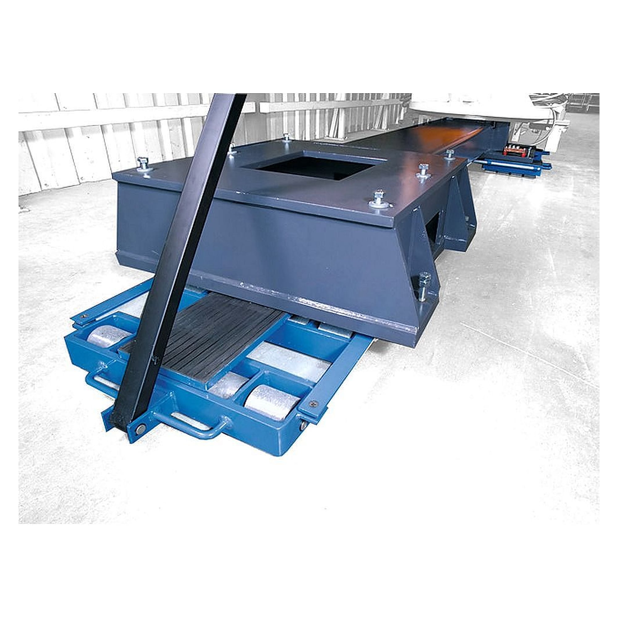 Fahrwerk lenkbar 12 t mit Deichsel, Tragplatte 400 x 220 mm - Fetra 6958