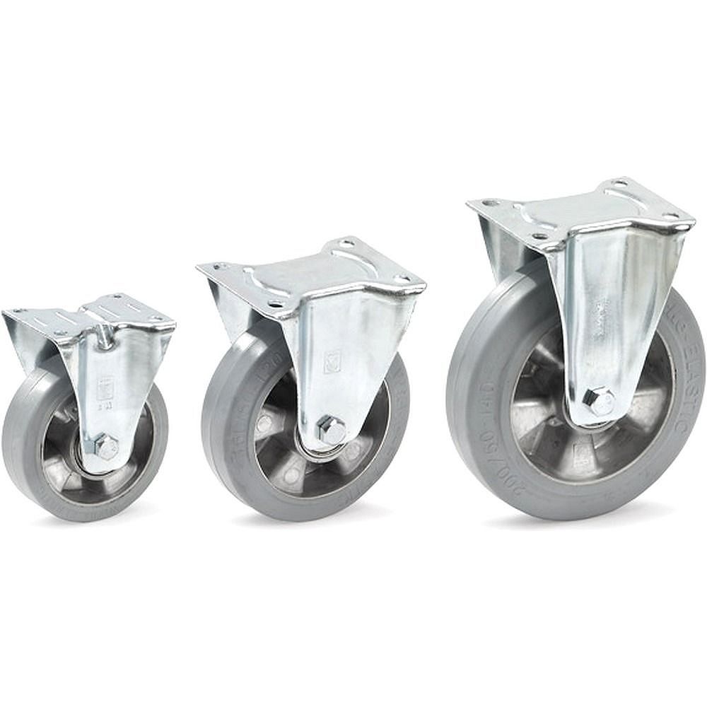 Fetra 71253. Castor wheel. Elastic solid rubber blue-grey