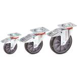 Fetra Lenkrolle mit Feststeller 200 x 40 mm, TPE-Bereifung elektrisch leitfähig