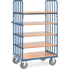 Fetra 8351. Shelved trolley with shelves. 600 kg, 5 shelves, ends with uprights