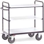 Fetra 9100. ESD shelved trolleys. up to 600 kg, 3 shelves