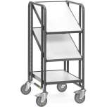 Fetra 9381. ESD euro box carts. 250 kg, with 3 shelves with boards, suitable for one euro box