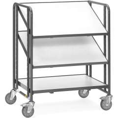Fetra 9391. ESD euro box carts. 250 kg, with 3 shelves with boards, suitable for two euro boxes