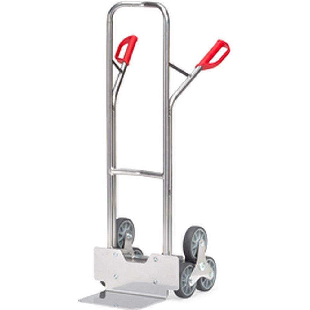 Fetra AK1325. Aluminium stairway trucks. 200 kg, height 1300 mm, with 2 three-armed wheel spiders