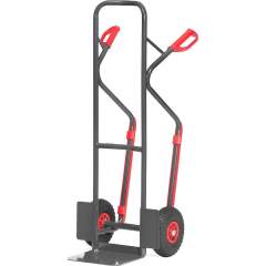 Fetra B1330L/7016. Tubular steel trucks Grey Edition. 300 kg, height 1300 mm, with plastic skids