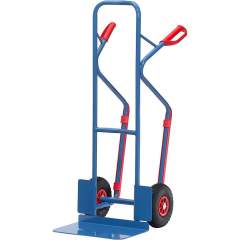 Fetra B1331V. Tubular steel trucks. 300 kg, height 1300 mm, large blade, with plastic skids