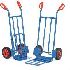 Fetra K1116V. Parcel carts. 250 kg, height 1150 mm, with tubular steel and collapsible lifting blade