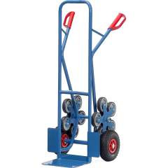 Fetra TK1327. Tubular steel stairway trucks. 200 kg, height 1300 mm, with 2 five-armed wheel spiders