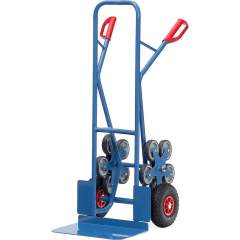 Fetra TK1328. Tubular steel stairway trucks. 200 kg, height 1300 mm, with 2 five-armed wheel spiders, large blade