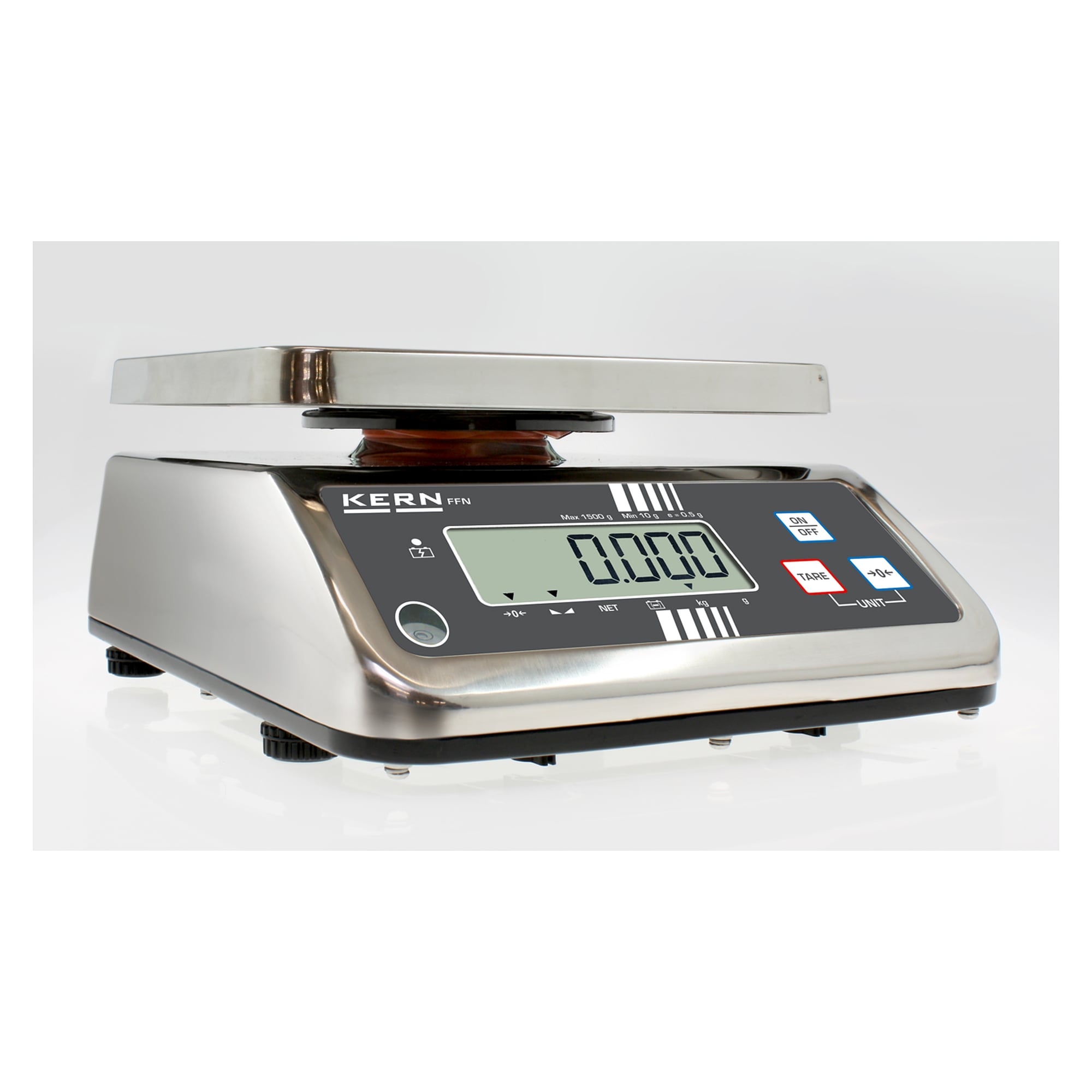 IP-geschützte Tischwaage 3 kg Ablesbarkeit 0