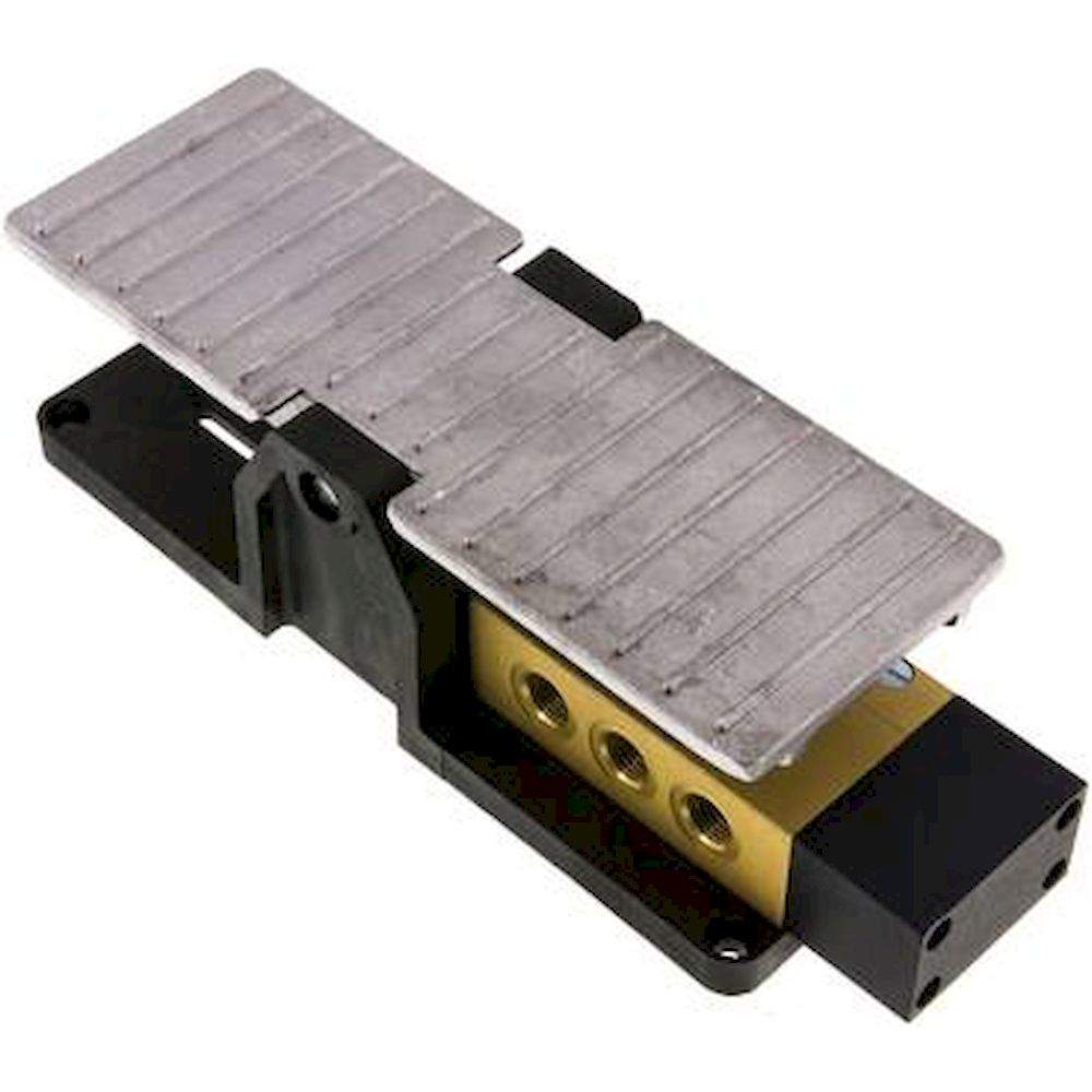 FG 5314. 5/3-Wege (Mittelstellung geschlossen)-Fußventil, G 1/4", Federrückstellung