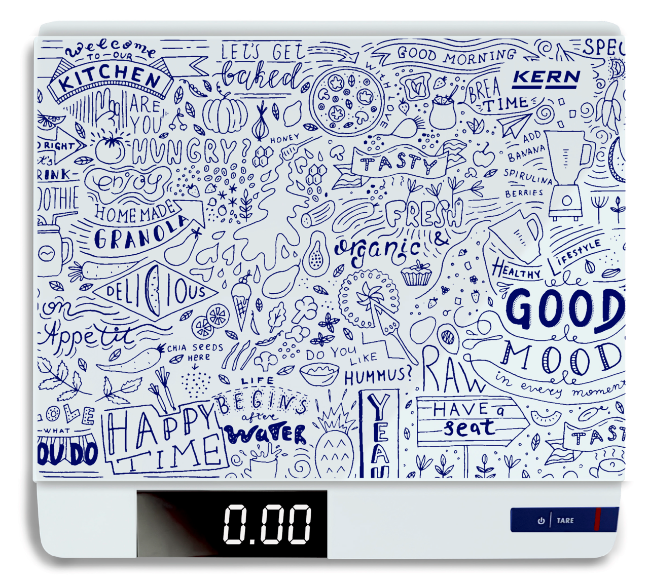 Design-Küchenwaage 15000 g Ablesbarkeit 1 g - KERN FGE 10K-3