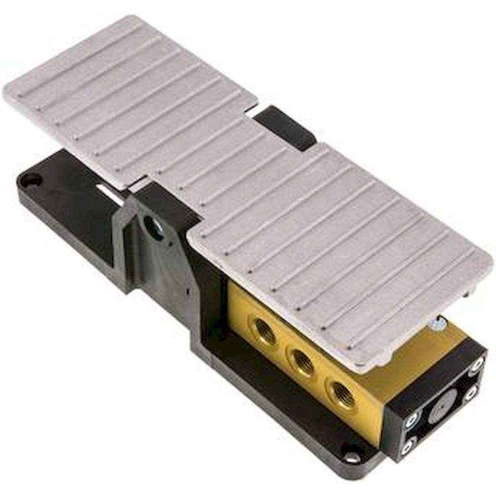 FGMR 5314. 5/3-Wege (Mittelstellung geschlossen)-Fußventil, G 1/4", Raste