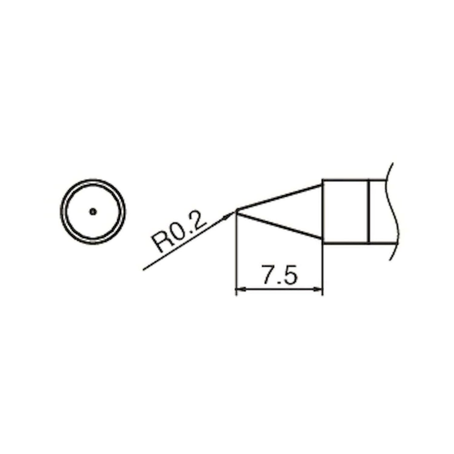 Hakko T36-B. Lötspitze Format B für IoT Lötkolben FN 1101/FN 1102 (Düse A - B 5233) 