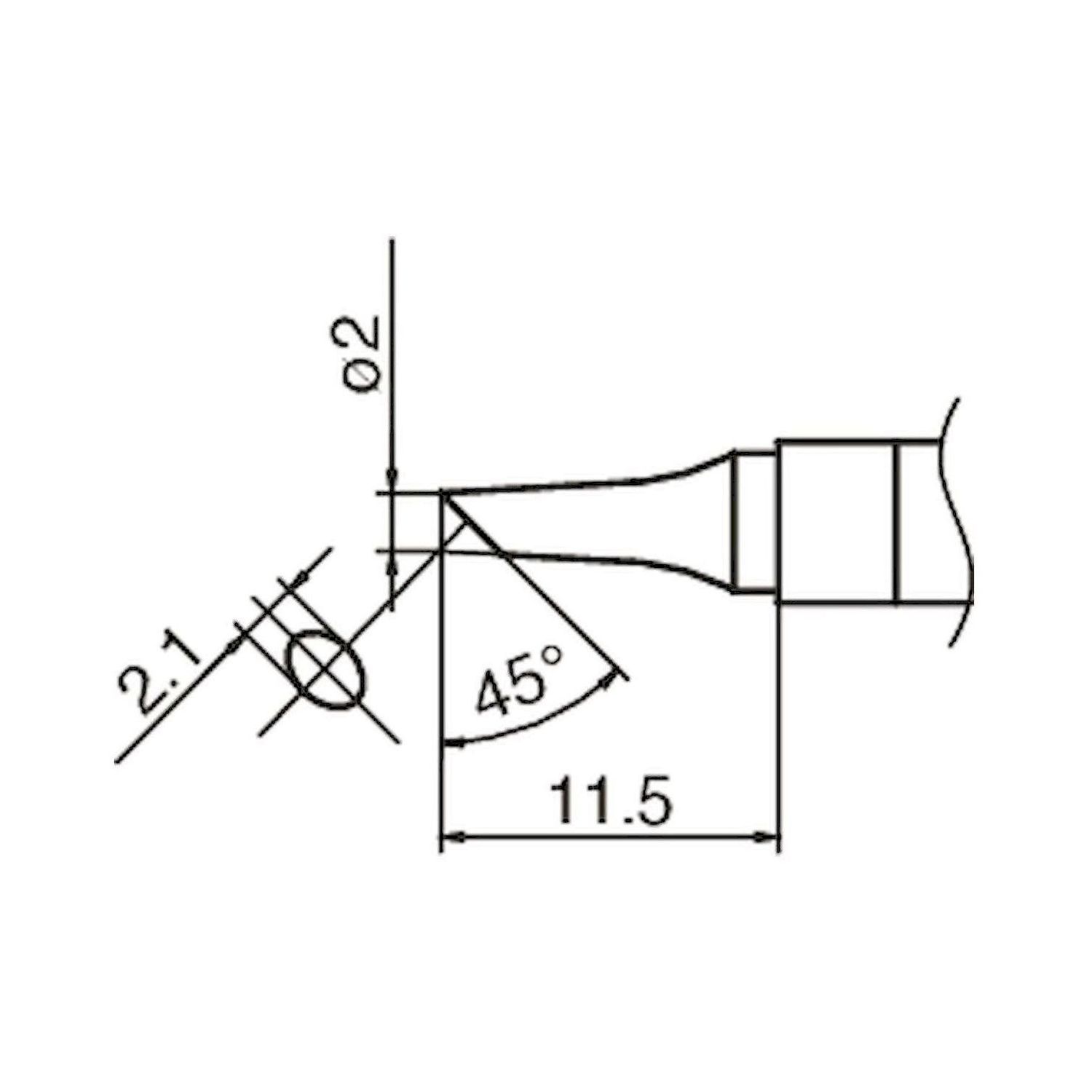 Hakko T36-BC2. Lötspitze Format 2BC für IoT Lötkolben FN 1101/FN 1102 (Düse B - B 5234) 
