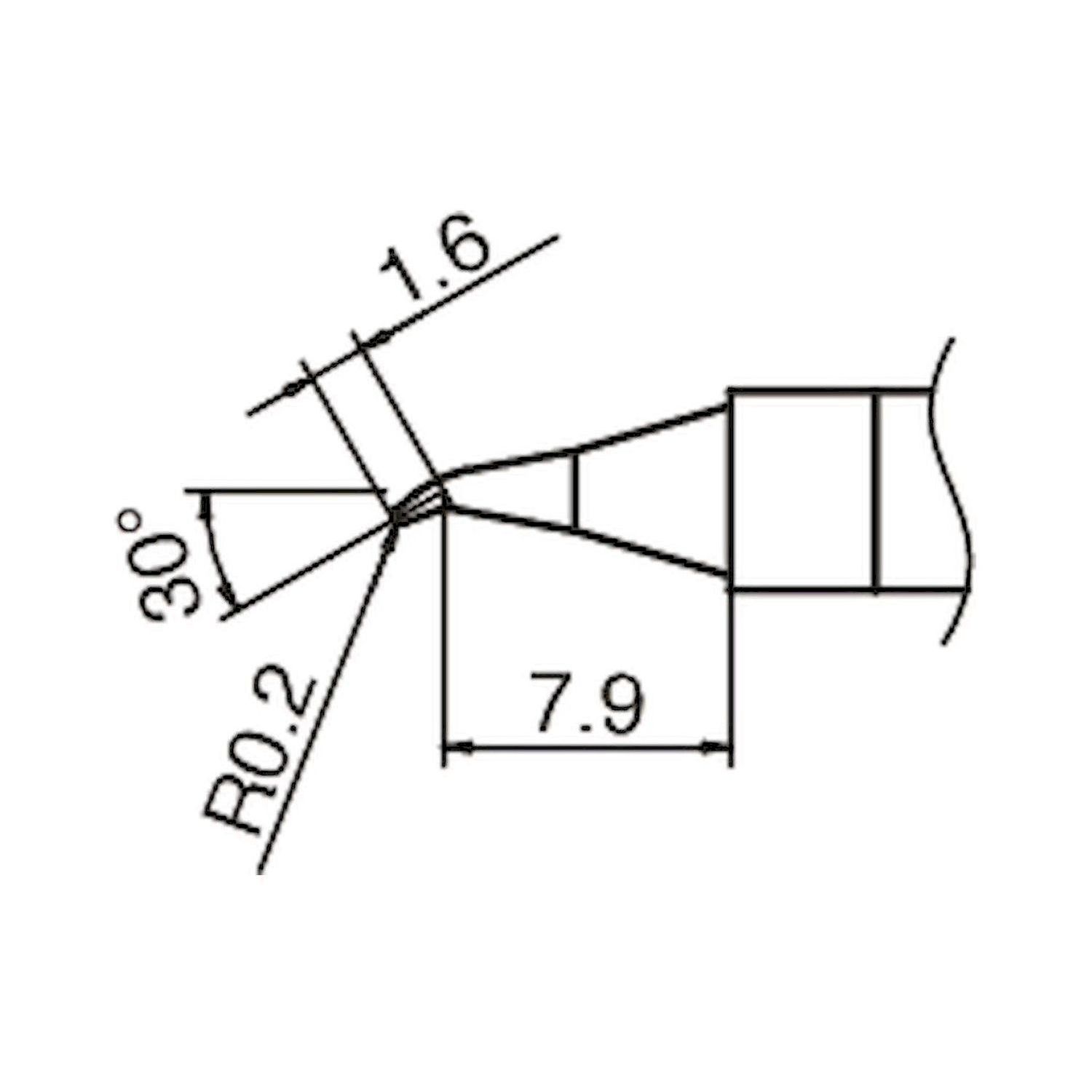Hakko T36-JS02. Lötspitze Format 0.2JS für IoT Lötkolben FN 1101/FN 1102 (Düse A - B 5233) 