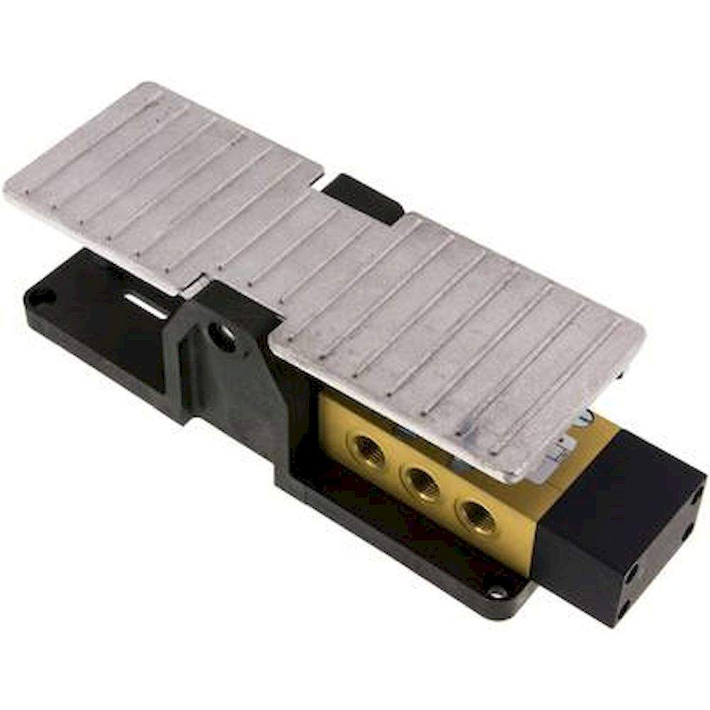 FO 5314. 5/3-Wege (Mittelstellung entlüftet)-Fußventil, G 1/4", Federrückstellung