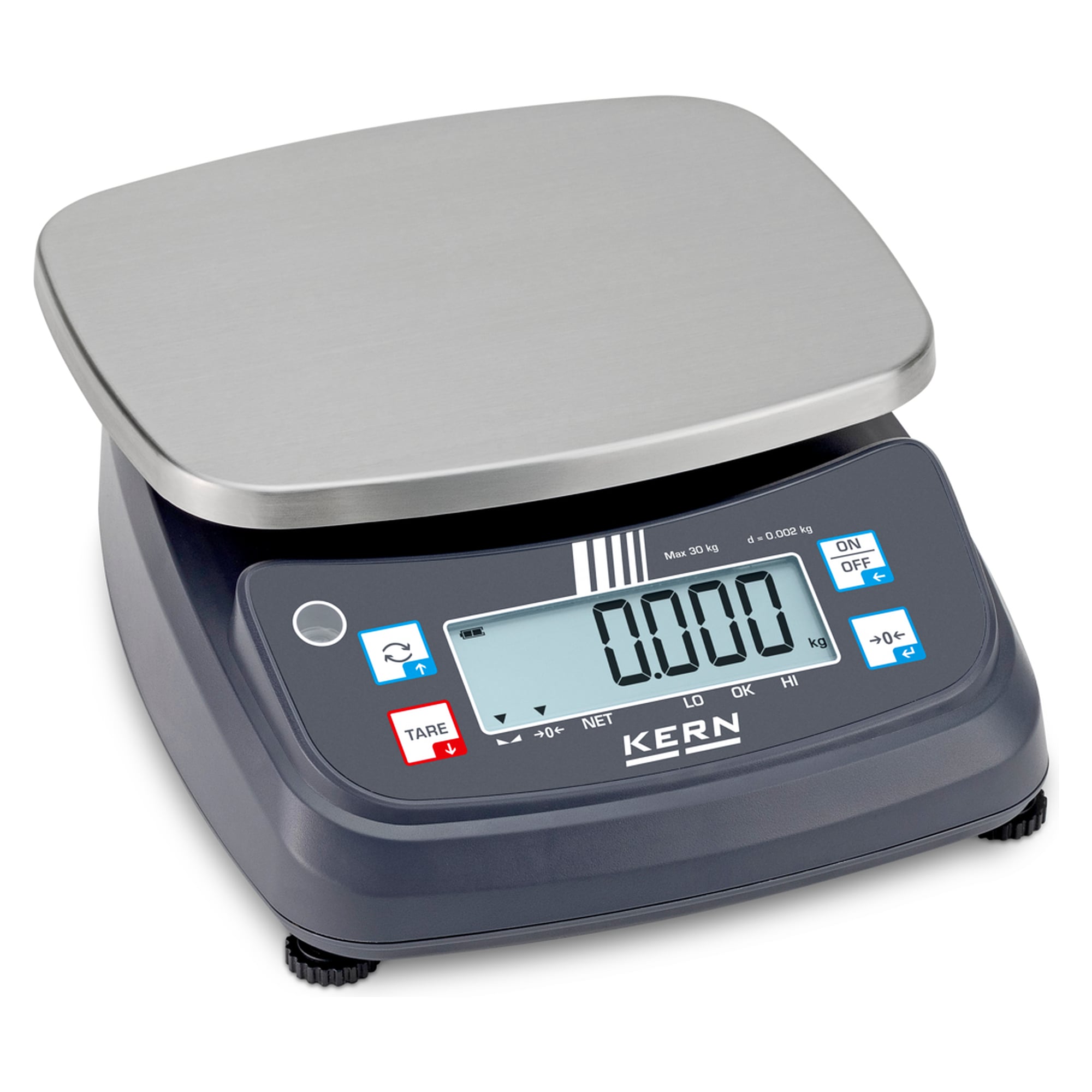 Tischwaage 30 kg Ablesbarkeit 0,002 kg - KERN FPE 30K-3