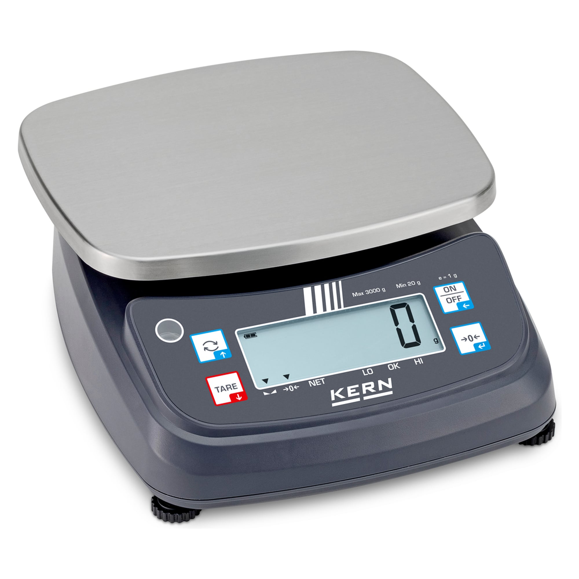Bench Scale 3000 g Readability 1 g - KERN FPE 3K-3M