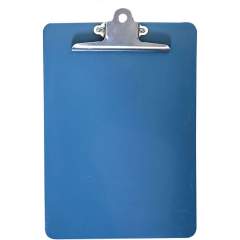 FRANZ MENSCH 854190. Hygostar plastic clipboard (A4), blue detectable, with stainless steel clamp