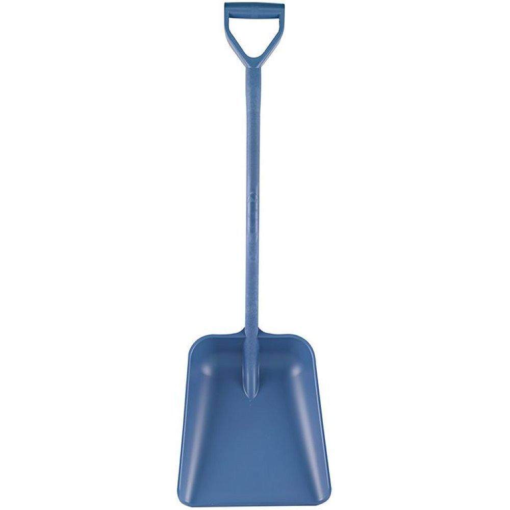 Franz Mensch 85583. HygoClean Schaufel, 330*380*1120mm, blau, detektierbar, PP bis 120°C hitzebeständig, ergonomisch, einteilig