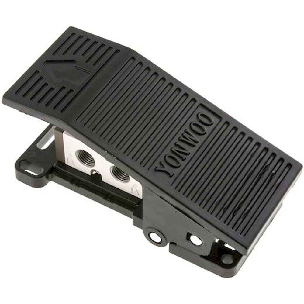 YPC FT410S. 5/2-Wege-Fußventil, G 1/4", Federrückstellung