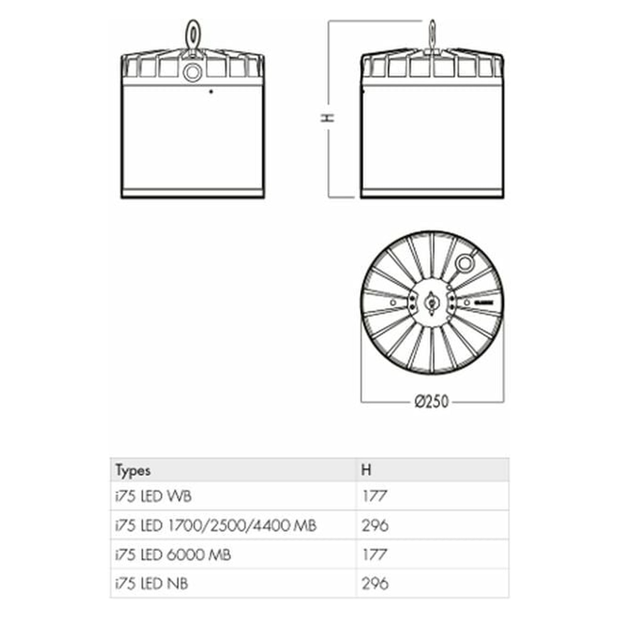 Glamox i75 luminaire de rayonnage, 4814 lm, 4000 K, à gradation DALI