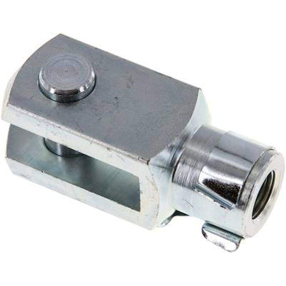 GAK 50/63. Gabelkopf mit Bolzen M 16x1,5, Stahl verzinkt