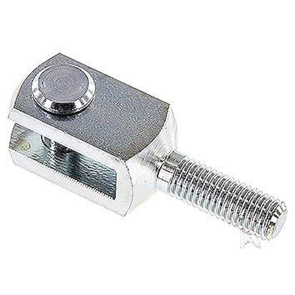 GAKA M12. Yoke, with bolts, external male thread M 12, zinc plated steel