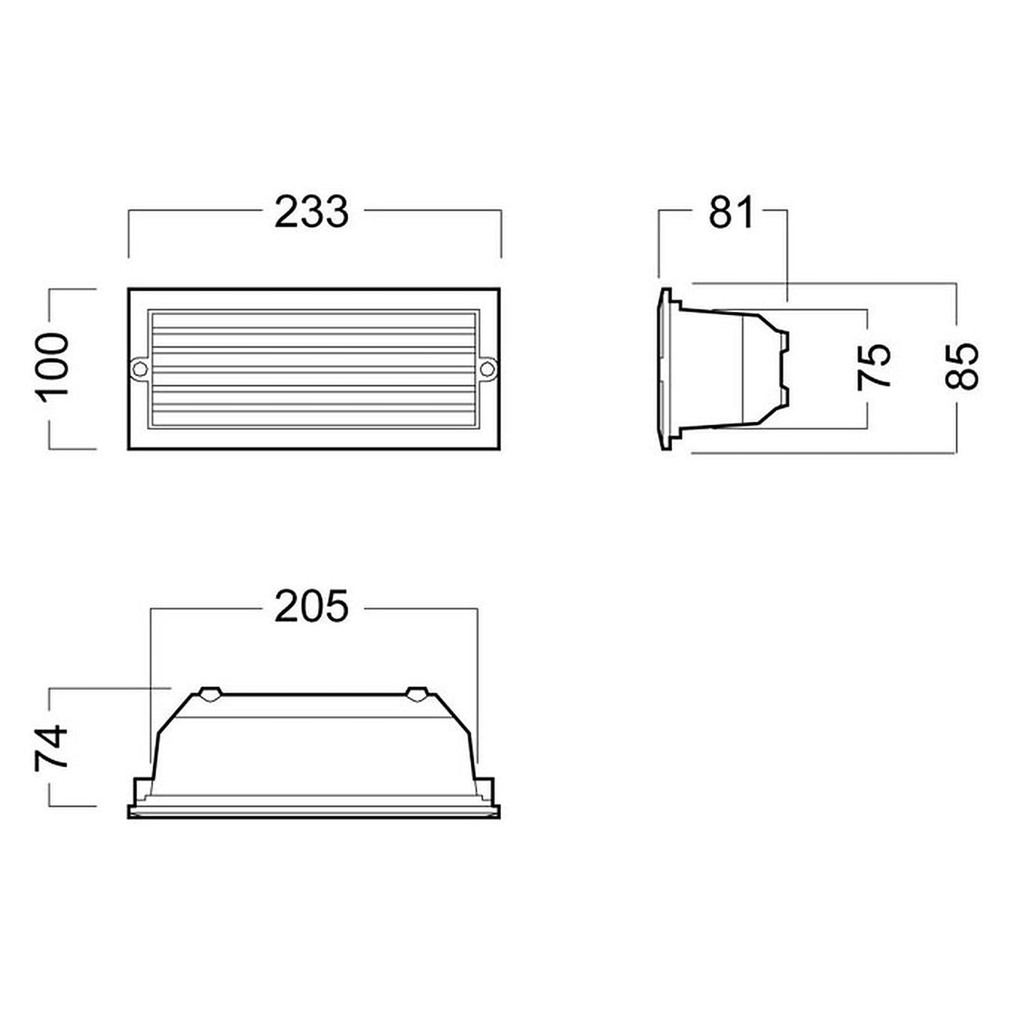 Glamox MINI Außenleuchte, 496 lm, 4000 K, schaltbar