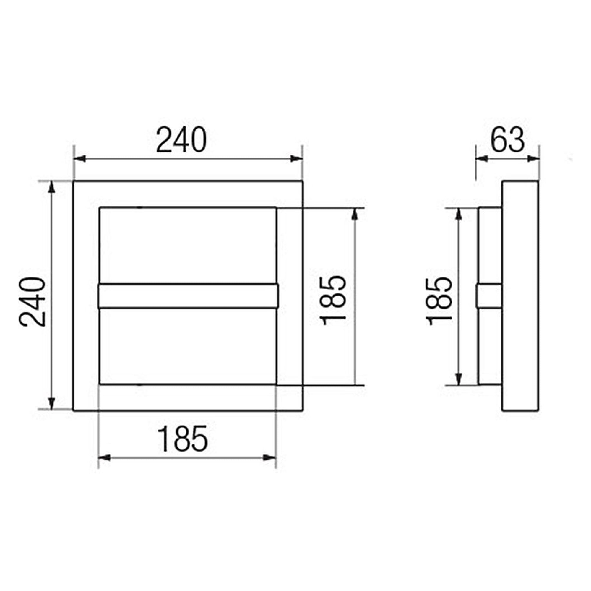 Glamox O26-SQ240-D Außenleuchte, 728 lm, 4000 K, schaltbar