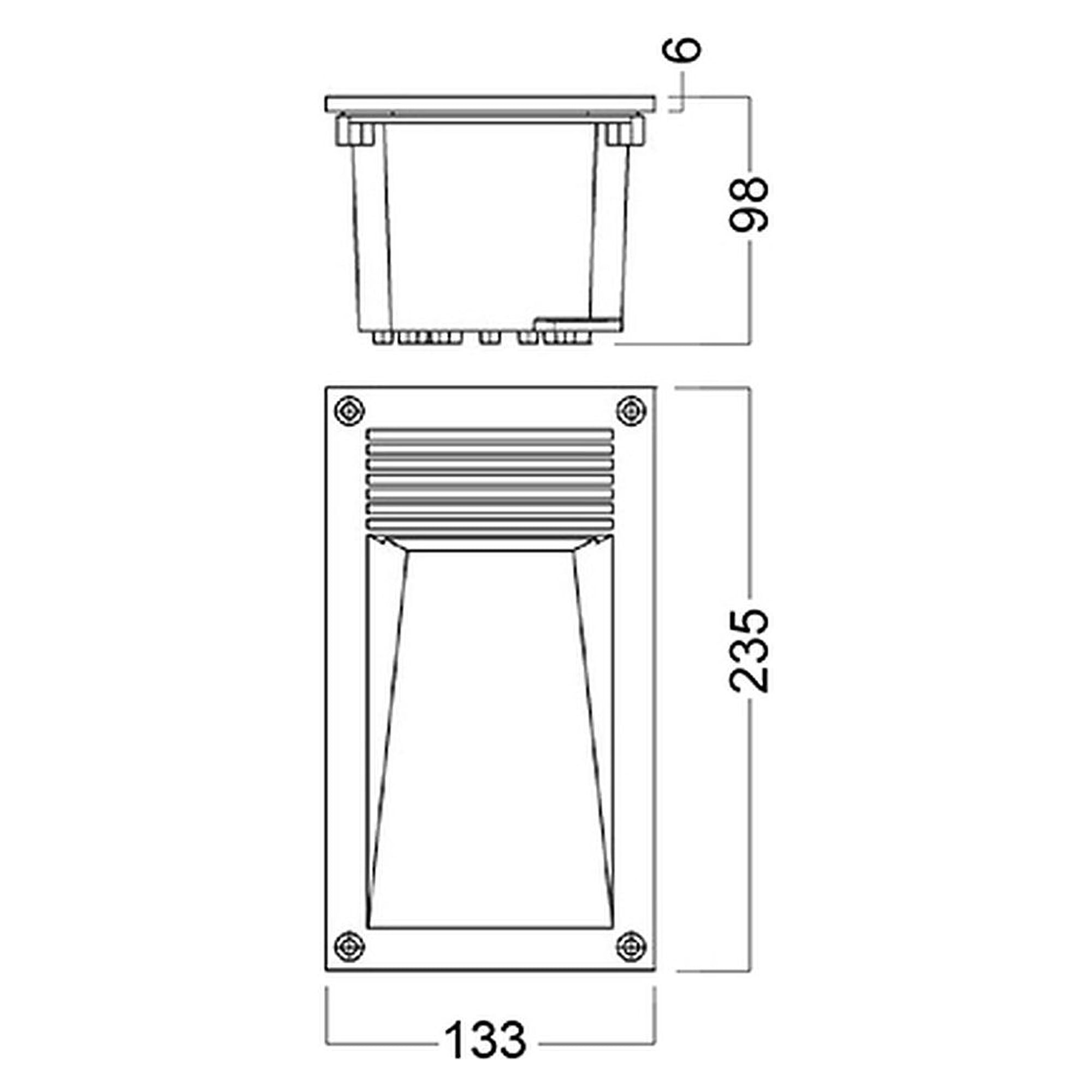 Glamox O79-R135 outdoor luminaire, 65 lm, switchable